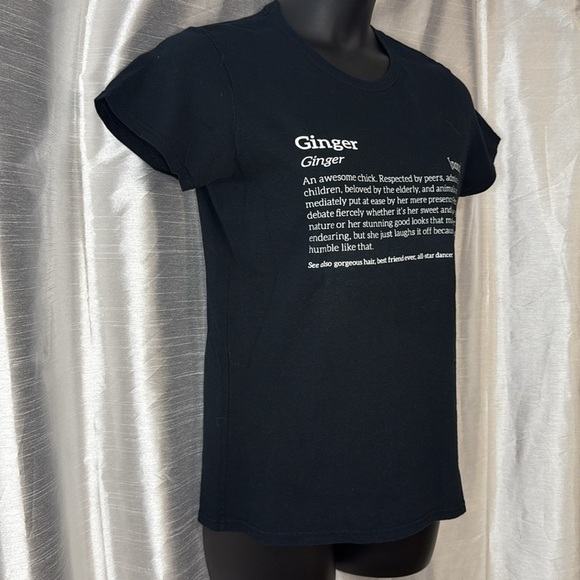 Gildan Ginger Silkscreen Women’s Large Black Ginger Definition Short Sleeve Tee - Picture 4 of 7